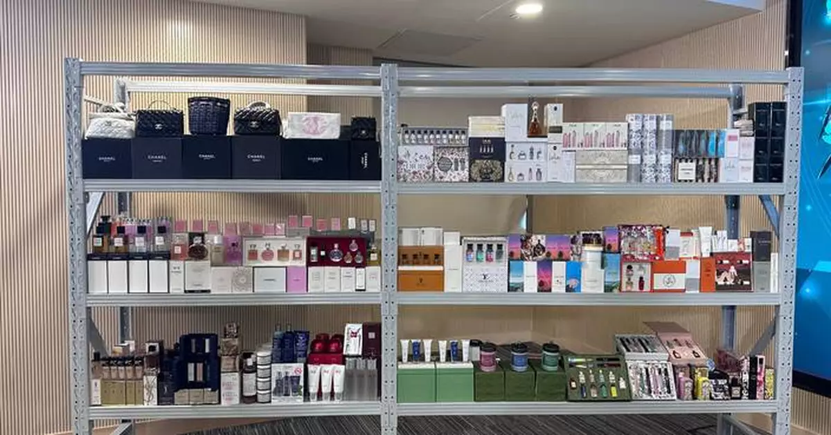 Hong Kong Customs Seizes About 2,500 Counterfeit Perfumes and Skincare Goods, One Person Arrested