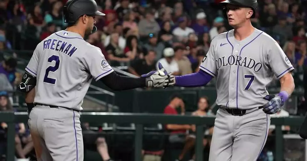 Rockies 1B TJ Rumfield leaves game with right hand contusion after hit by pitch