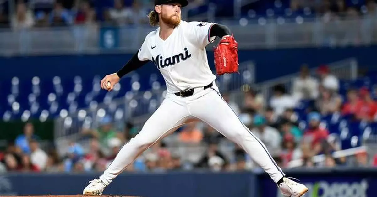 Meyer and 2 relievers combine on 1-hitter in Marlins' 4-0 victory over Phillies