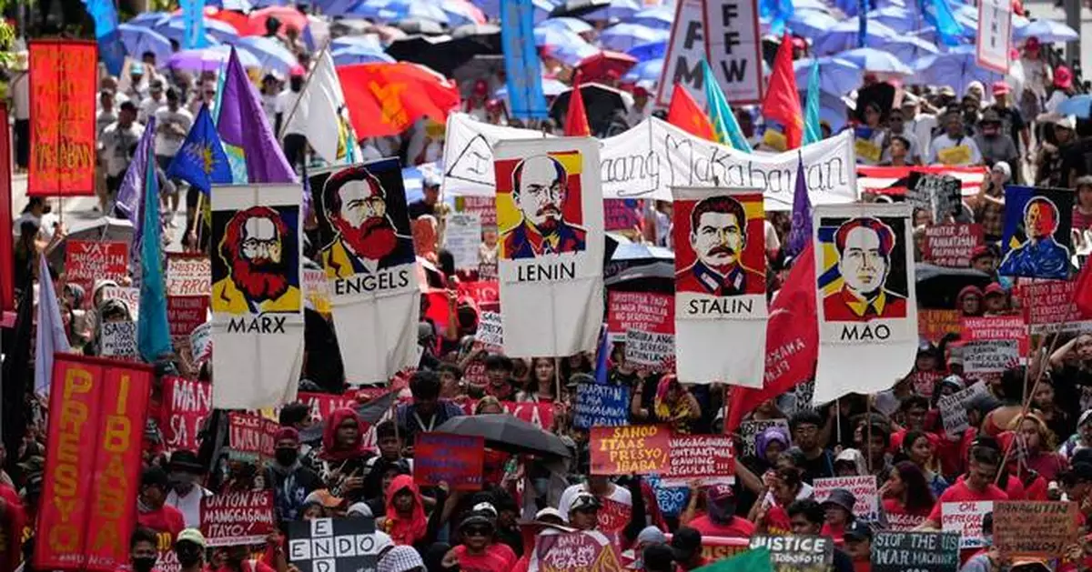 Workers around the world demonstrate on May Day, in photos