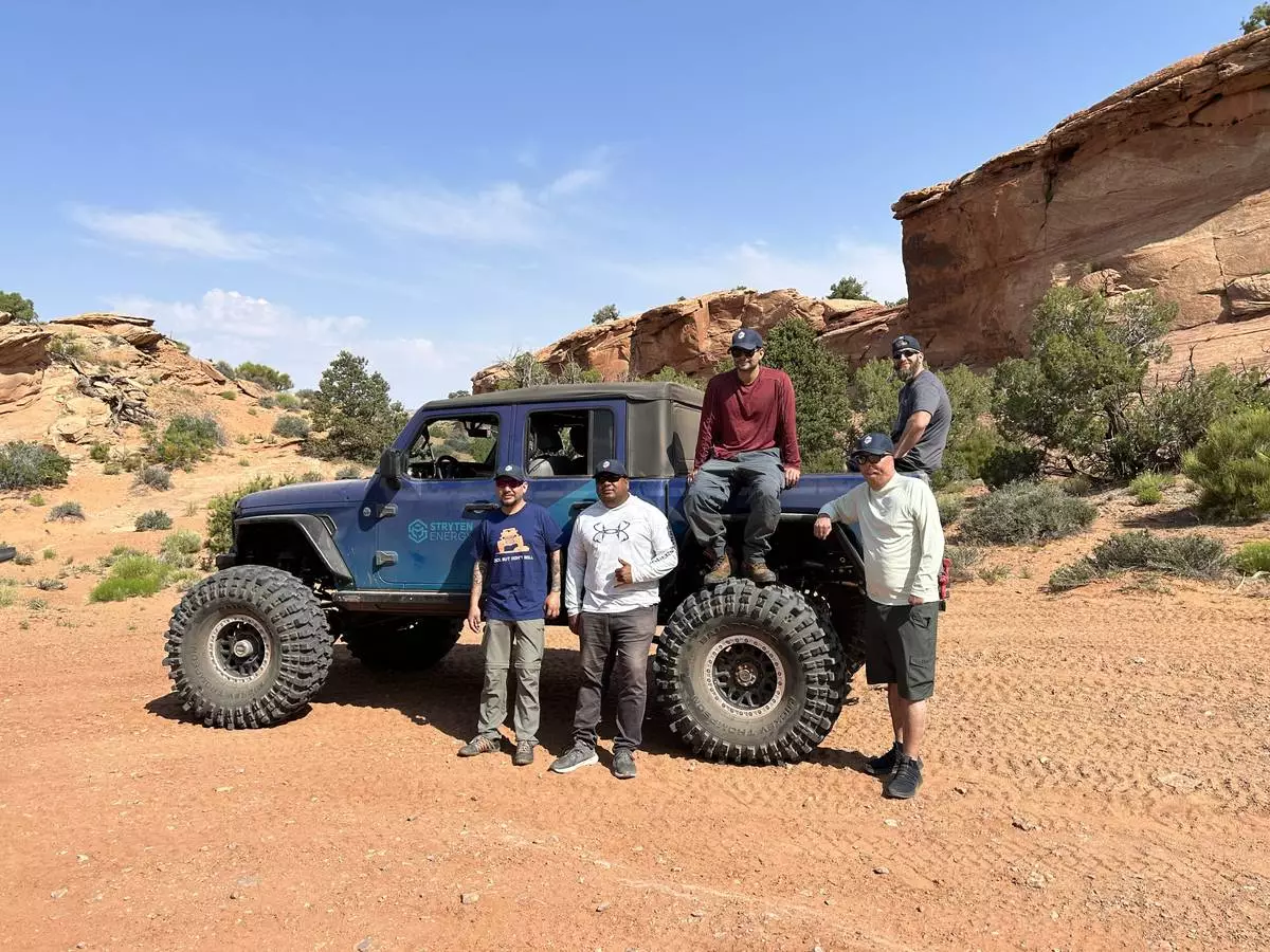 Rivers of Recovery team on Jeep adventure with Stryten Energy.
