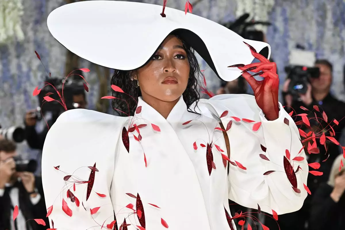 Naomi Osaka arrives at The Metropolitan Museum of Art's Costume Institute benefit gala celebrating the opening of the "Costume Art" exhibition on Monday, May 4, 2026, in New York. (Photo by Evan Agostini/Invision/AP) CORRECTION: Corrects from Naomi Osak to Naomi Osaka