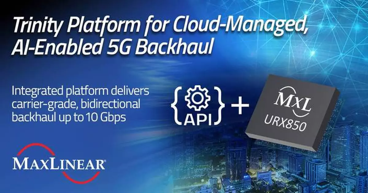 MaxLinear Launches Trinity Platform for Faster, Cost-Efficient, Cloud-Managed, AI-Enabled Wireless Backhaul for 5G Networks