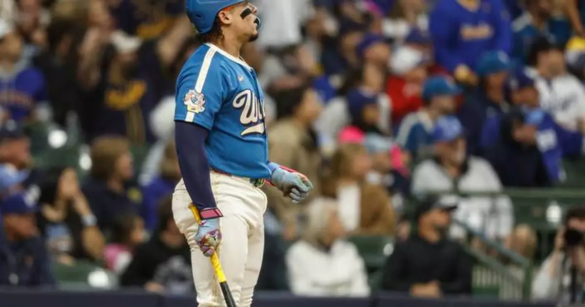 Contreras homers and Henderson pitches 5 shutout innings in Brewers' 5-1 win over Dodgers