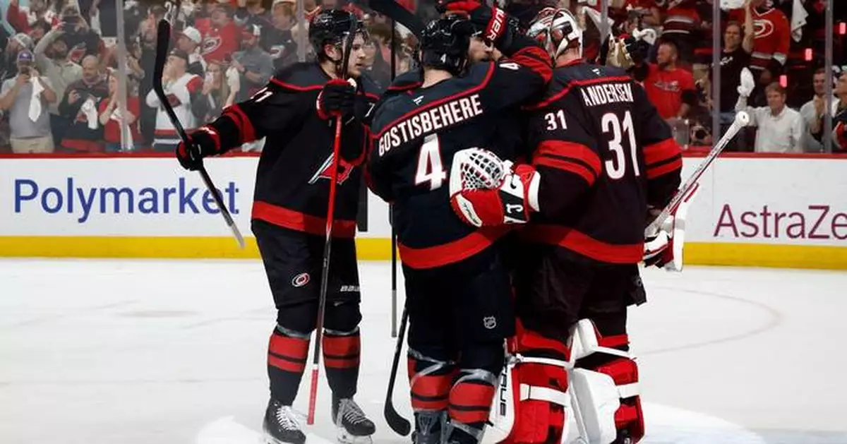 Andersen remains steady in emotional win as Hurricanes advance to Stanley Cup Final