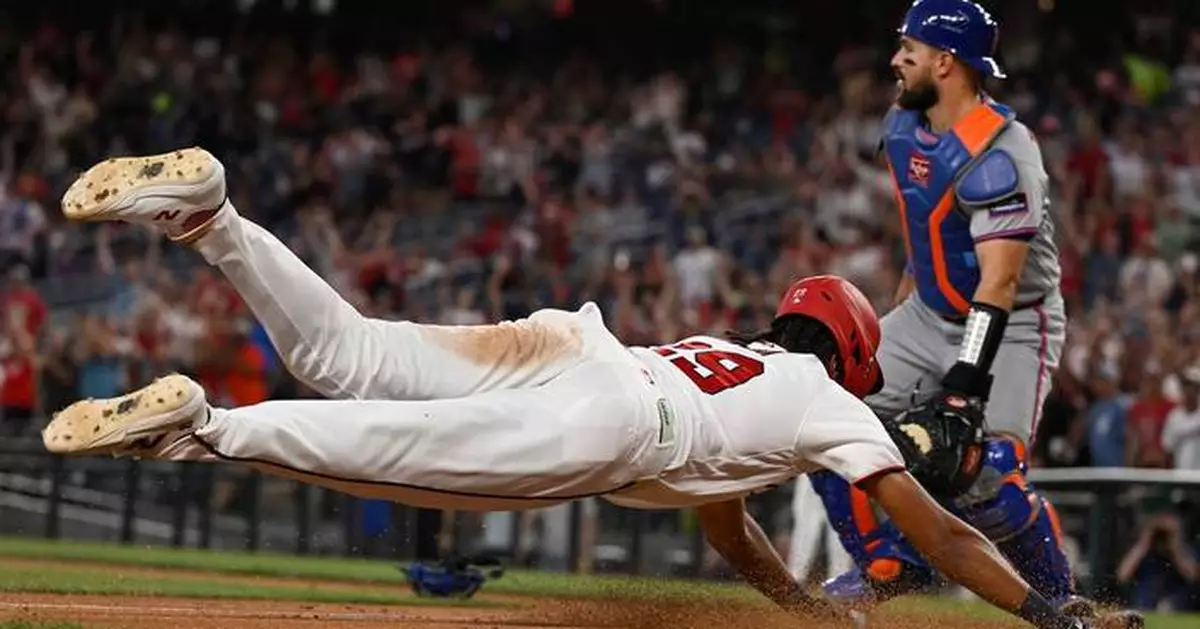 Nationals' James Wood hits majors' first inside-the-park grand slam since 2022