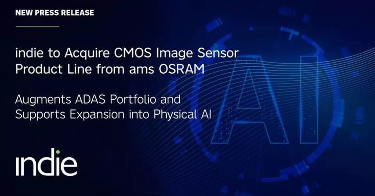indie to Acquire CMOS Image Sensor Product Line from ams OSRAM