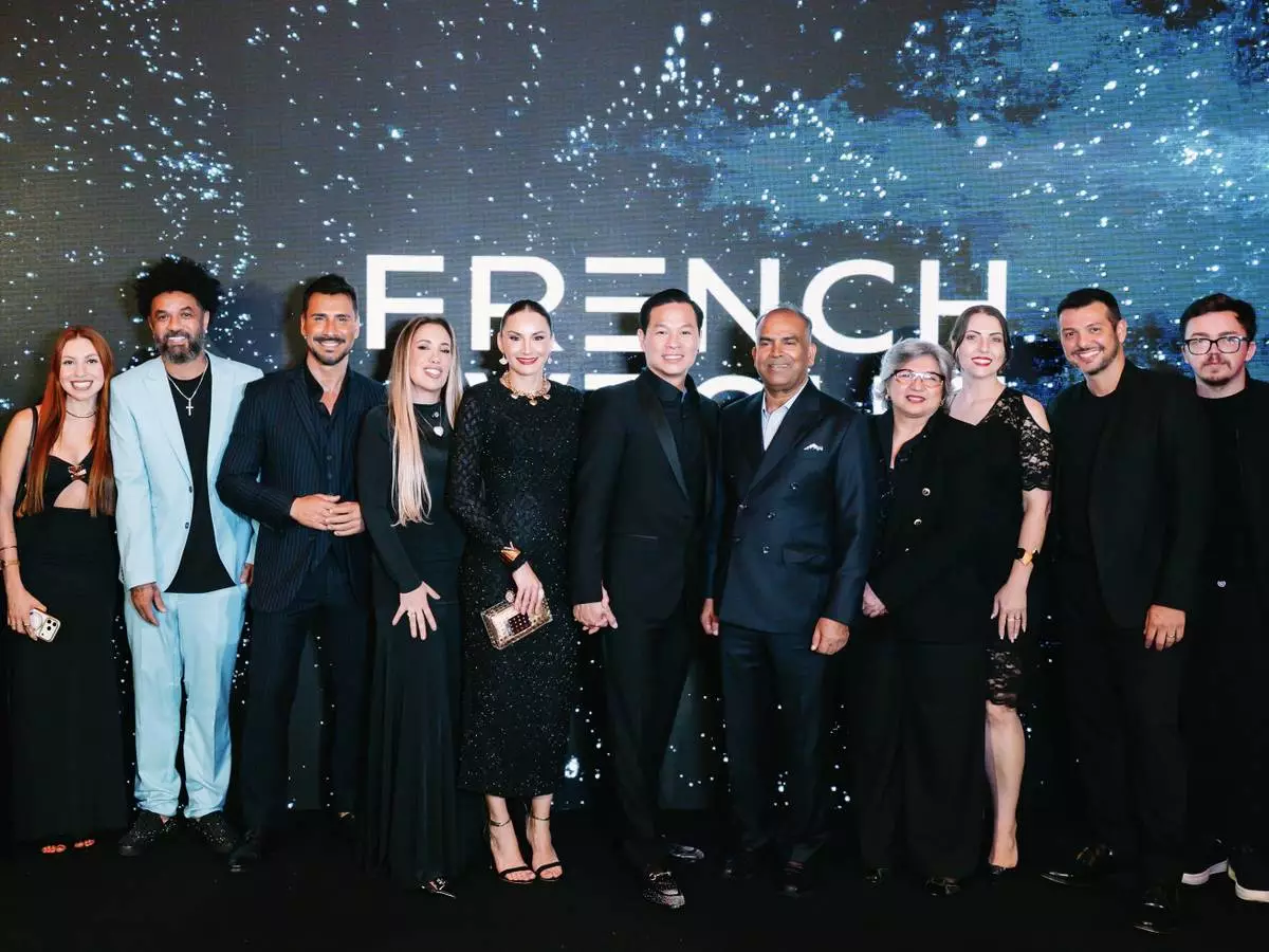 Fragrance World Founder and Chairman Poland Moosa joins executive leadership, regional partners, and VIP guests at the iconic Scarpa Mansion to celebrate the official debut of French Avenue in Brazil (Photo: AETOSWire)