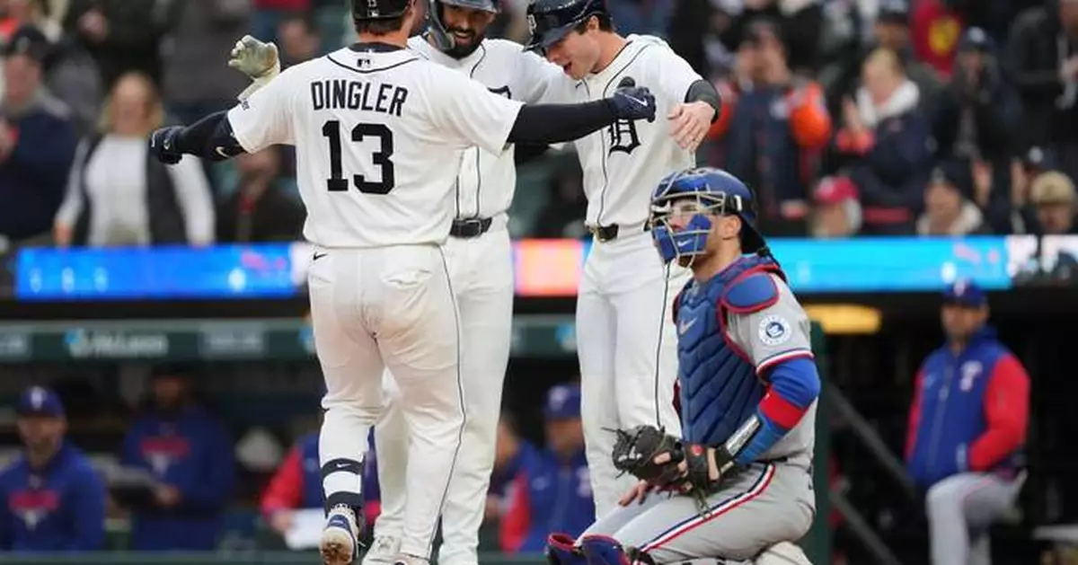 Dillon Dingler's 3-run homer, Keider Montero's efficient start help Tigers beat Rangers 5-1