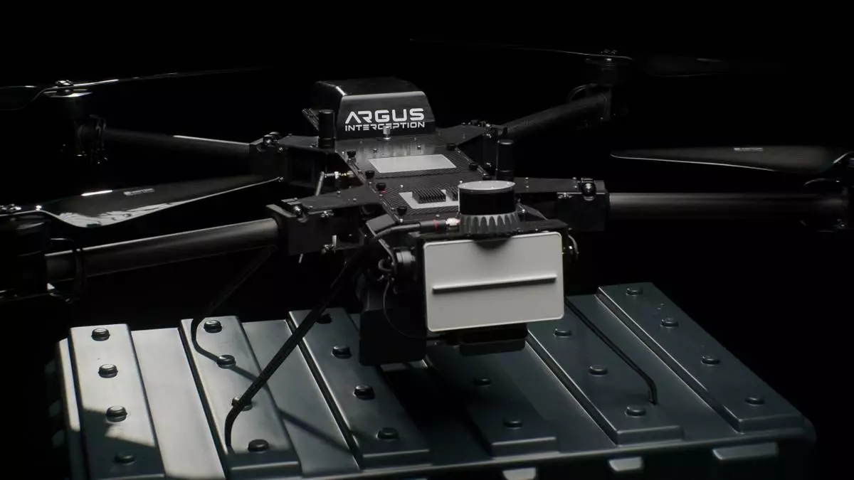ARGUS counter-UAS interception drone equipped with Ouster digital lidar.