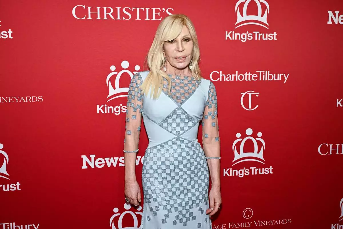 Donatella Versace attends The King's Trust Global Gala 50th anniversary at Christie's New York on Wednesday, April 29, 2026, in New York. (Photo by Evan Agostini/Invision/AP)