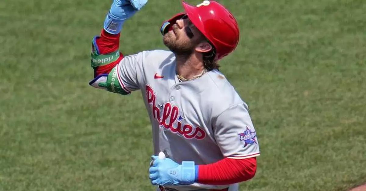 Bryce Harper homers off Paul Skenes and Phillies beat Pirates 6-0 and move over .500