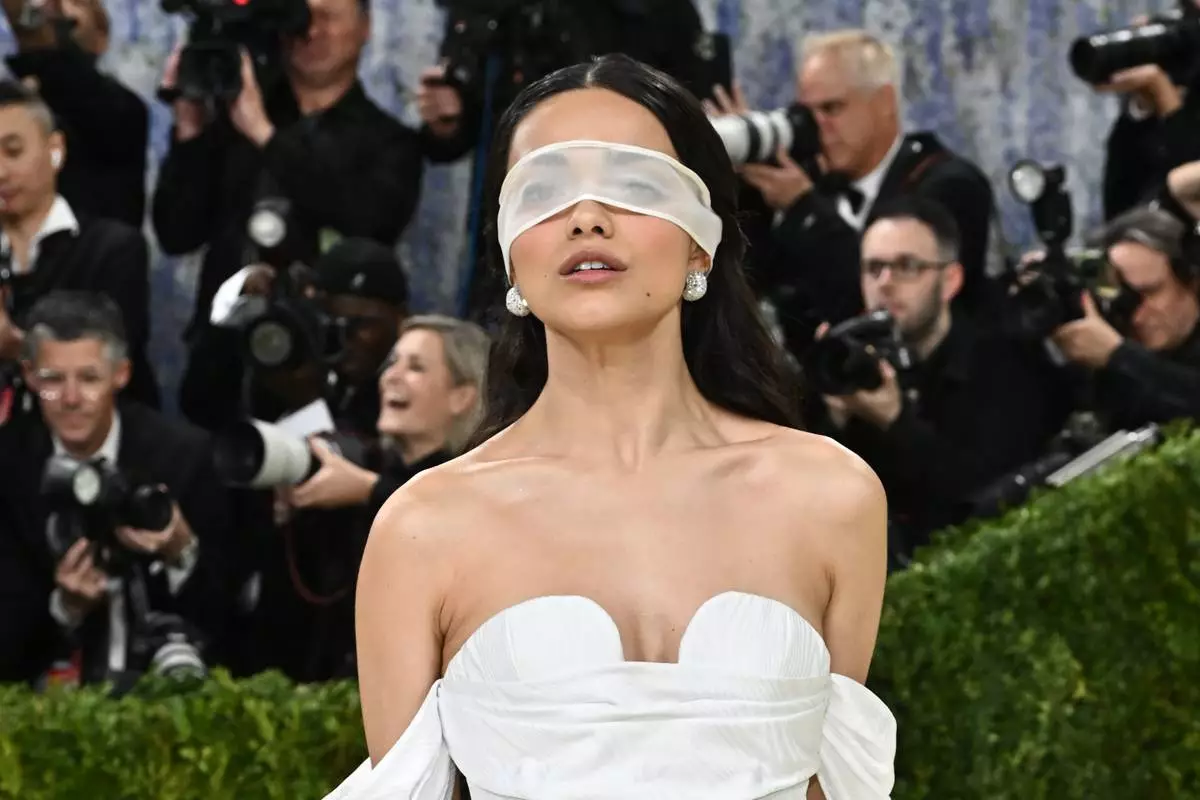 Rachel Zegler arrives at The Metropolitan Museum of Art's Costume Institute benefit gala celebrating the opening of the "Costume Art" exhibition on Monday, May 4, 2026, in New York. (Photo by Evan Agostini/Invision/AP)