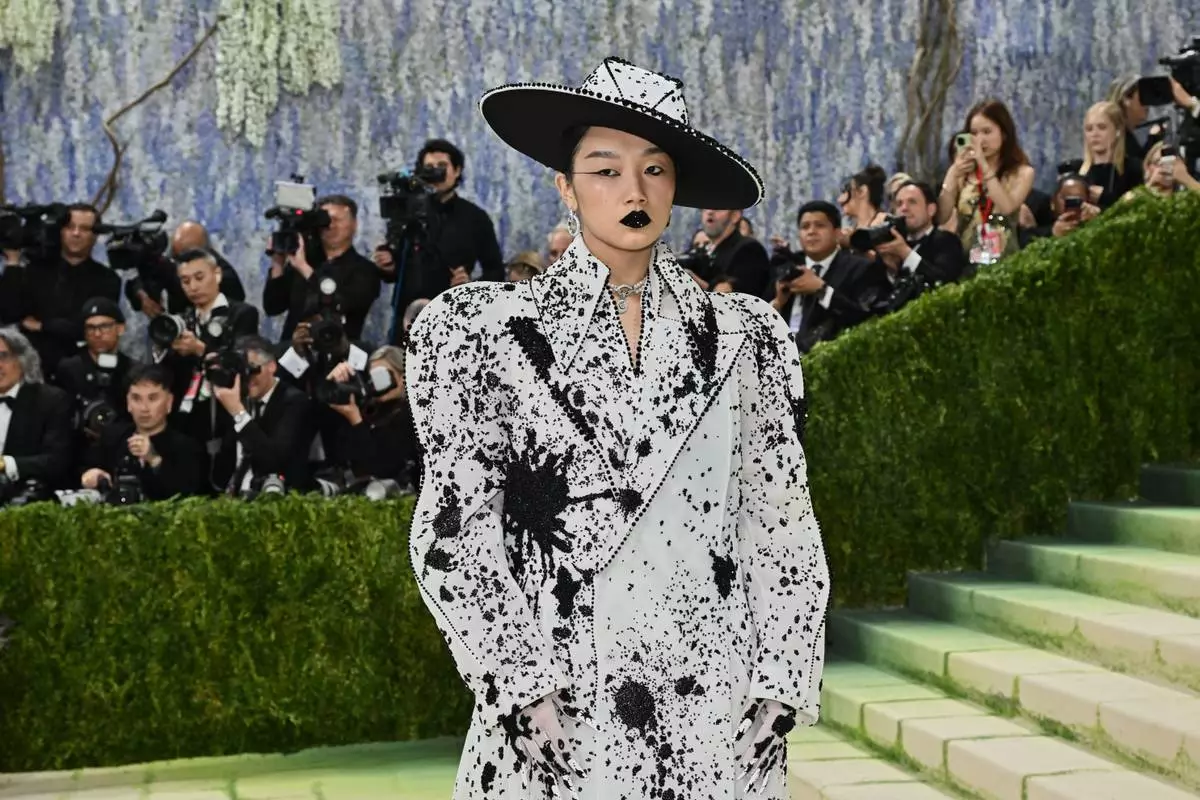 Audrey Nuna arrives at The Metropolitan Museum of Art's Costume Institute benefit gala celebrating the opening of the "Costume Art" exhibition on Monday, May 4, 2026, in New York. (Photo by Evan Agostini/Invision/AP)