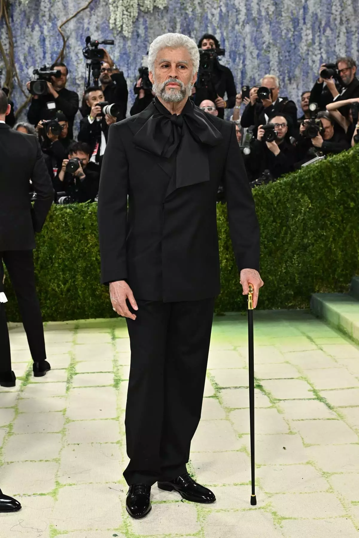 Bad Bunny arrives at The Metropolitan Museum of Art's Costume Institute benefit gala celebrating the opening of the "Costume Art" exhibition on Monday, May 4, 2026, in New York. (Photo by Evan Agostini/Invision/AP)