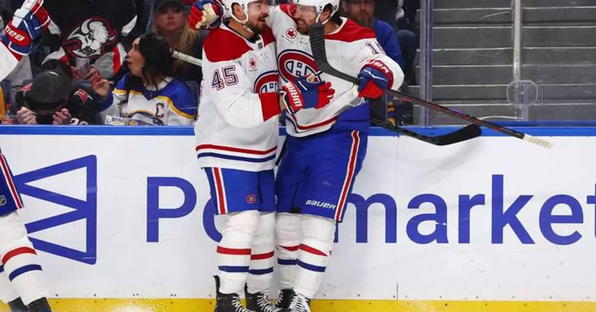 Alex Newhook scores twice as Canadiens beat Sabres 5-1 to tie 2nd-round playoff series at 1 apiece