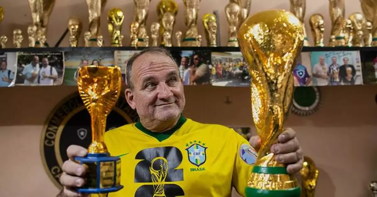 Brazilian artisan crafts replica World Cup trophies to the joy of locals and celebrities alike