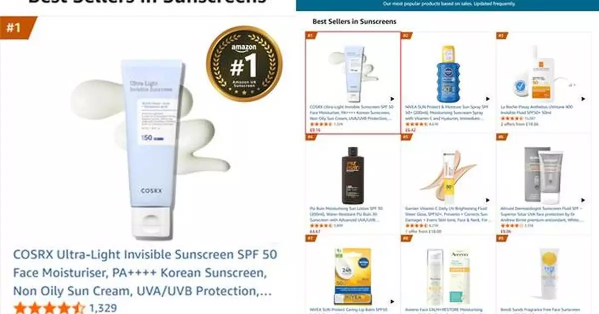 COSRX Ultra-Light Invisible Sunscreen SPF50 PA++++, UK's No.1 Bestseller Sunscreen with CPNP Certification, Solidifies Leadership in Thailand