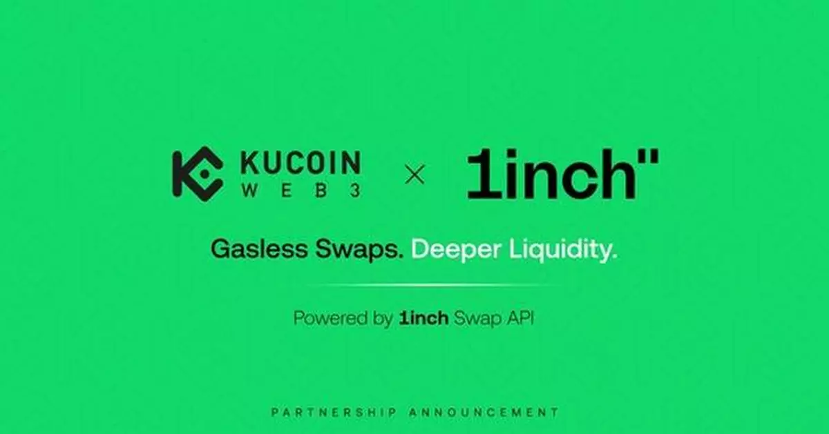 KuCoin Web3 Wallet Integrates 1inch Swap API to Power Gasless, MEV-Protected RWA Swaps