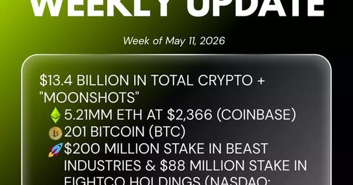 Bitmine Immersion Technologies (BMNR) Announces ETH Holdings Reach 5.21 Million Tokens, and Total Crypto and Total Cash Holdings of $13.4 Billion