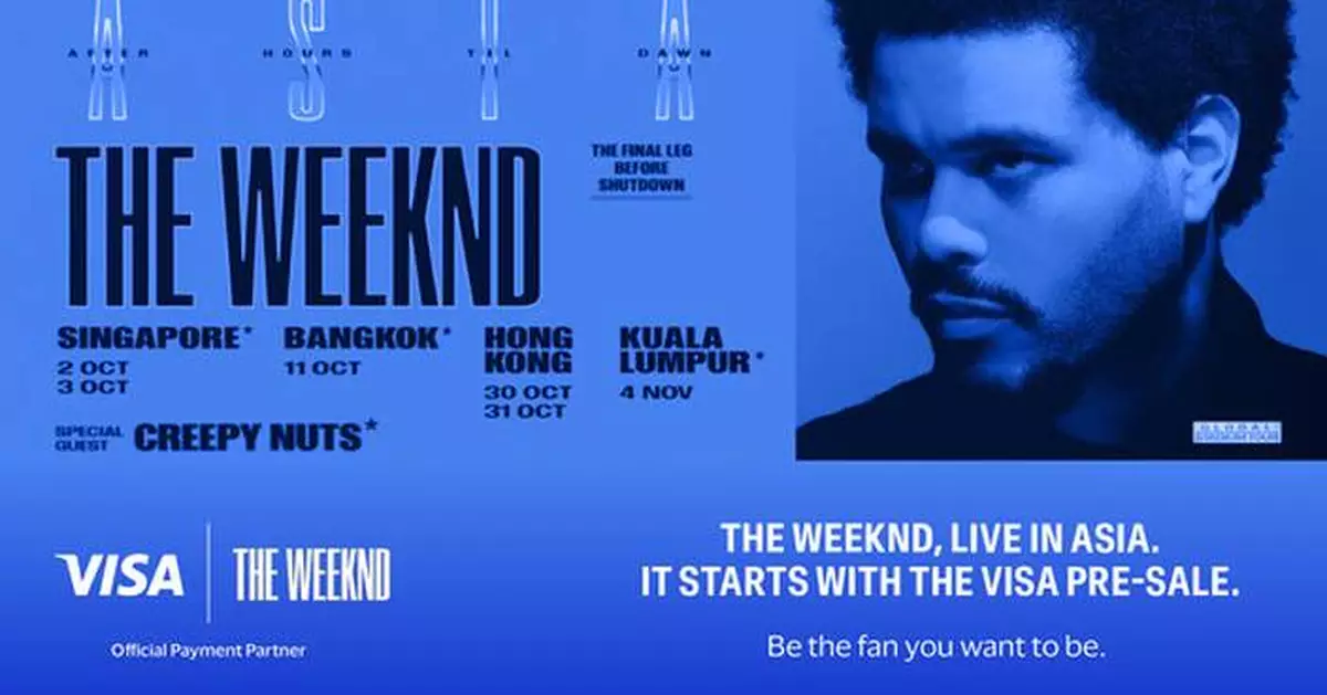 Visa amps up the music as Official Payment Partner for the Asia leg of The Weeknd's 'After Hours Til Dawn' Stadium Tour