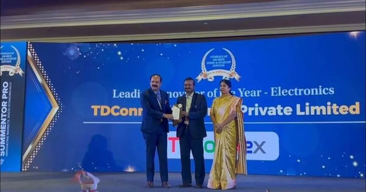 TDConnex wins Leading Innovator of the Year award for Electronics at India's 2026 MSME Awards