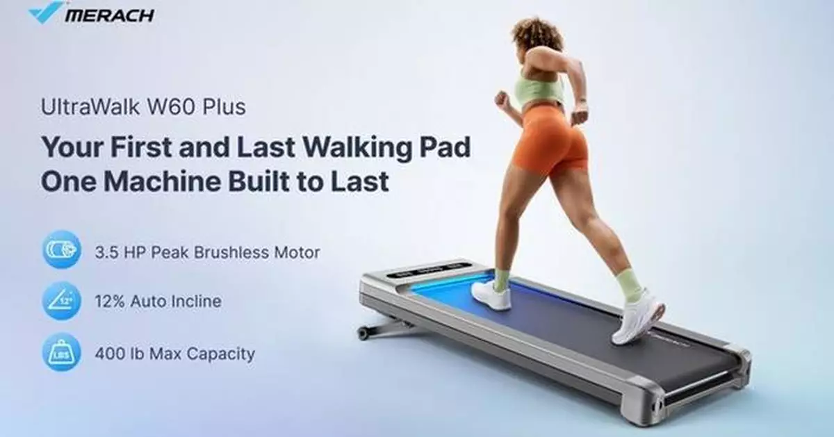 Merach Redefines Home Fitness with UltraWalk W60: A 400lb Heavy-Duty, 12% Auto-Incline Walking Pad Built to Last