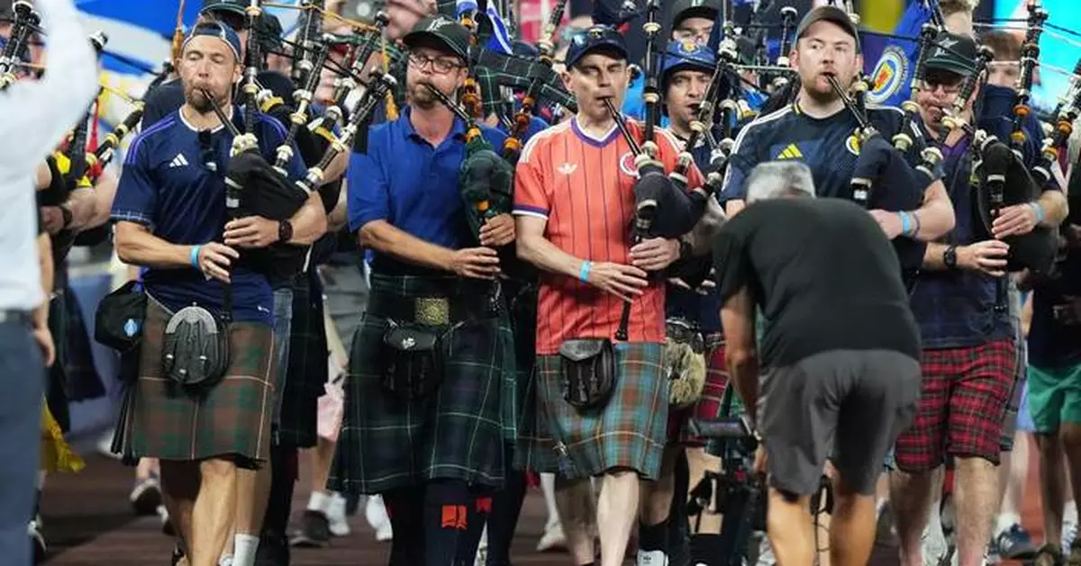 Bagpipes and kilts flood ballpark as Scotland fans turn a Marlins game into a party
