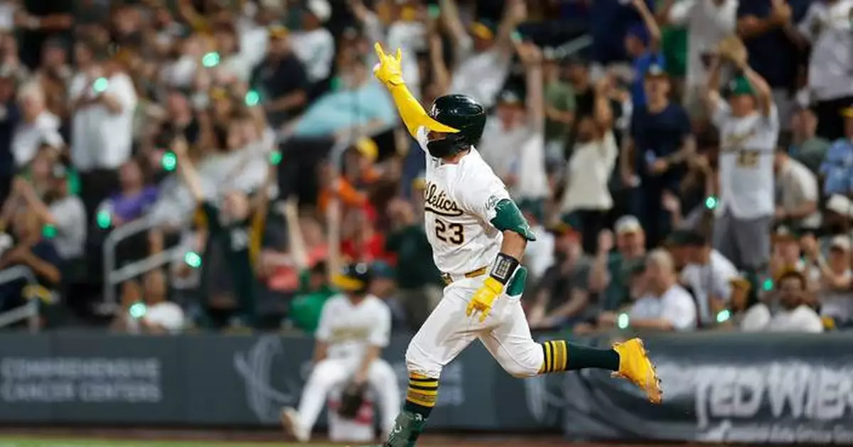 A's beat Rockies 6-4 as Lawrence Butler scores on a throwing error and adds an RBI single