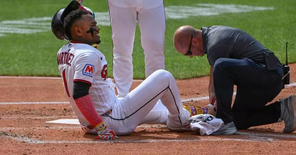 Guardians lose outfielders DeLauter, Martínez to injuries in first 2 innings against Tigers