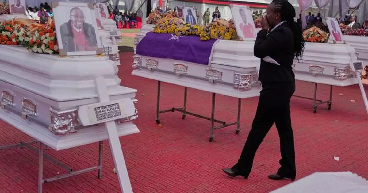 Kenya holds a memorial service for 16 victims of last month's girls school fire