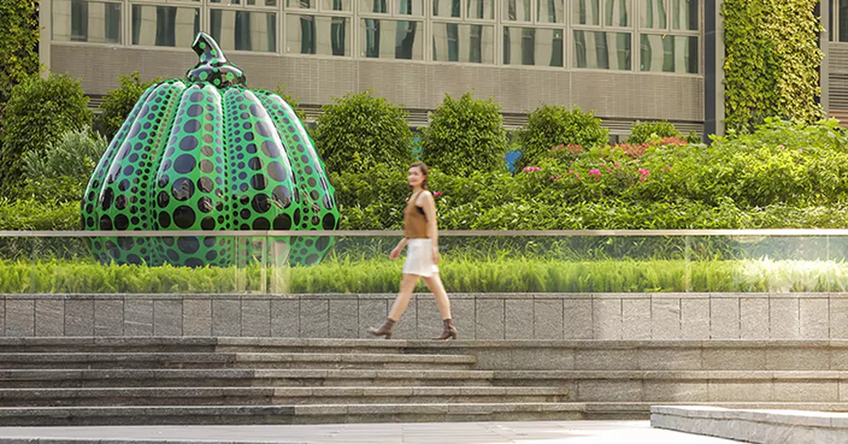 The Twins Unveils Hong Kong’s First Permanent Outdoor Yayoi Kusama Pumpkin Sculpture in Kai Tak