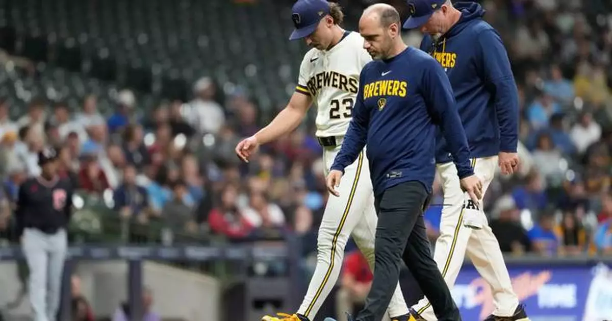 Brewers' Brandon Sproat leaves game with hamstring cramp. He doesn't expect to miss any more time