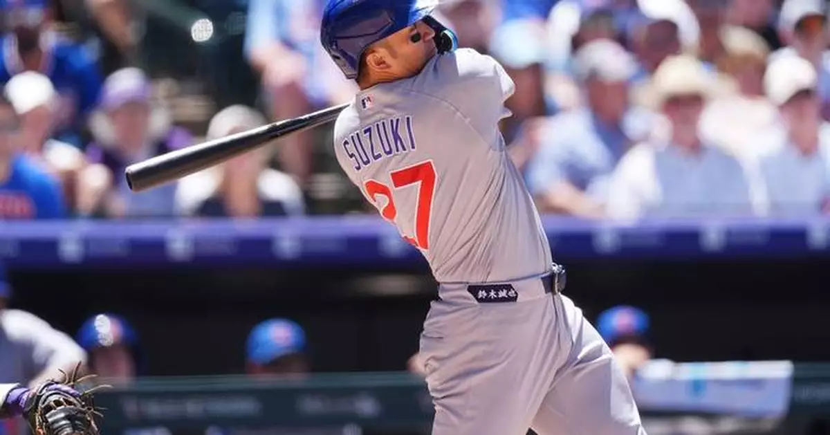 Suzuki's slam, Bregman's 2-run homer power Cubs to a 9-3 win over the Rockies
