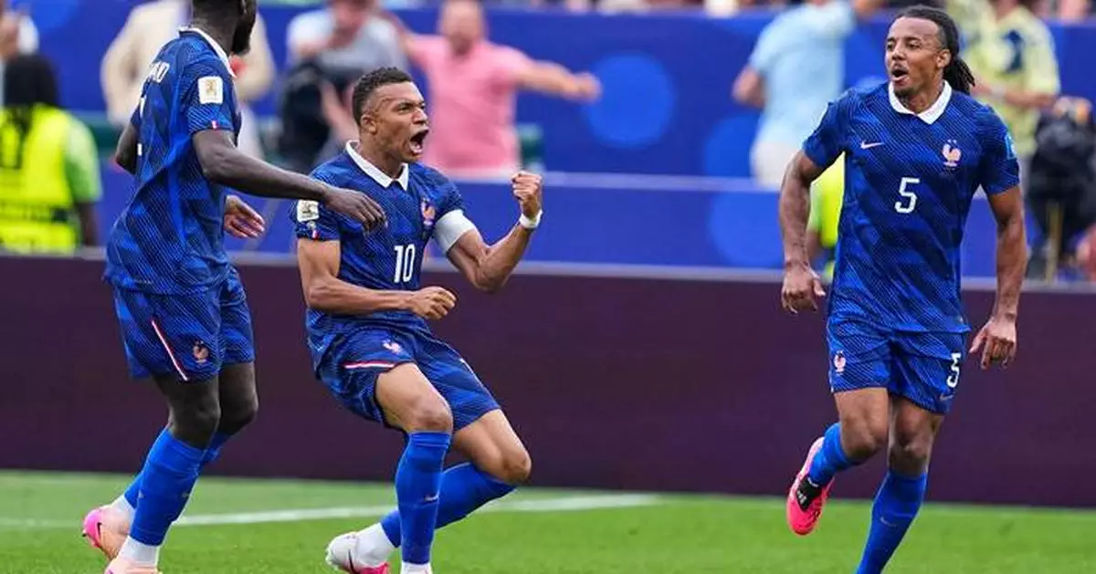 Kylian Mbappé of France scores his 15th World Cup goal, tying for 3rd most in history