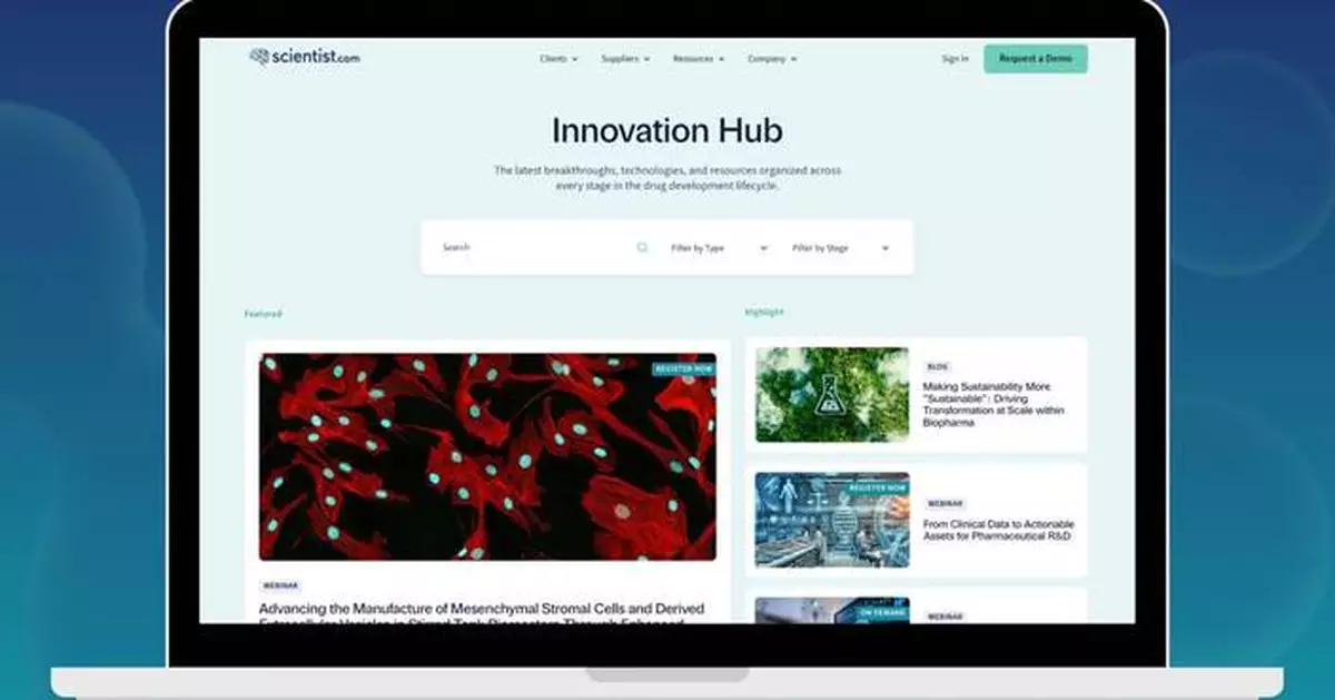 Scientist.com Launches Unified Innovation Hub®, Connecting Scientific Thought Leadership with its Award-Winning R&amp;D Orchestration Platform