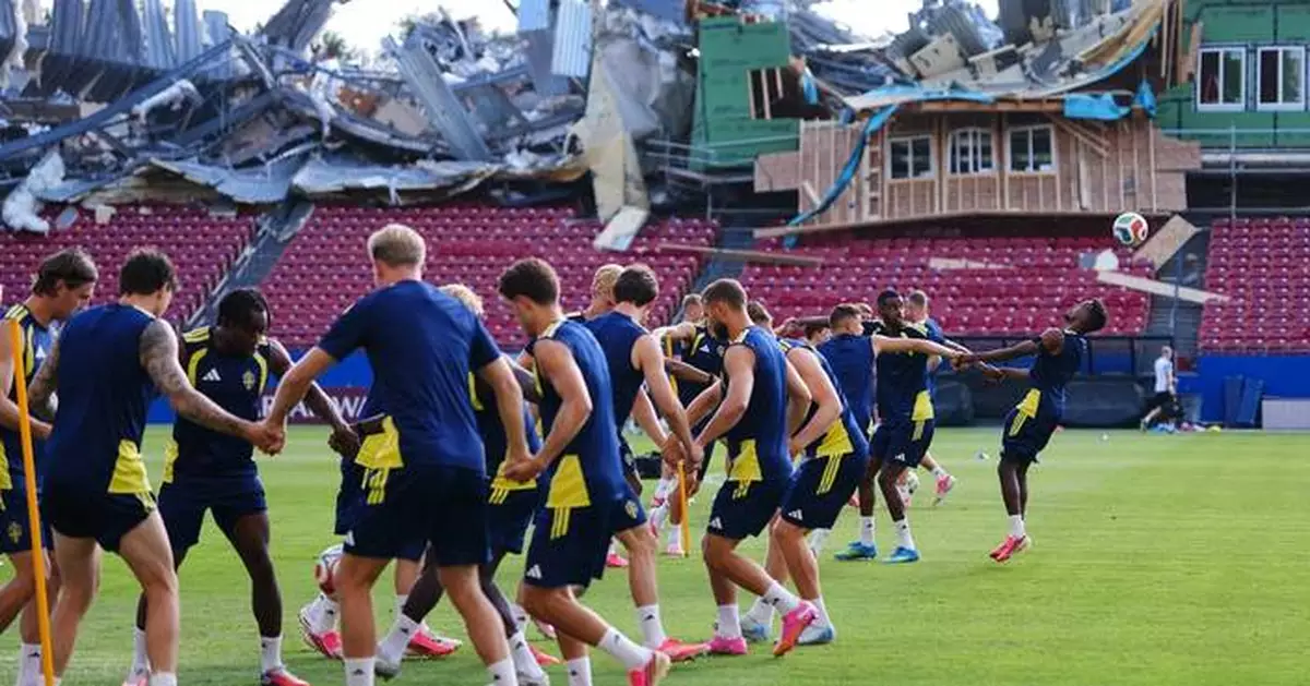 Demolition greets Sweden at its World Cup base camp during FC Dallas renovation project