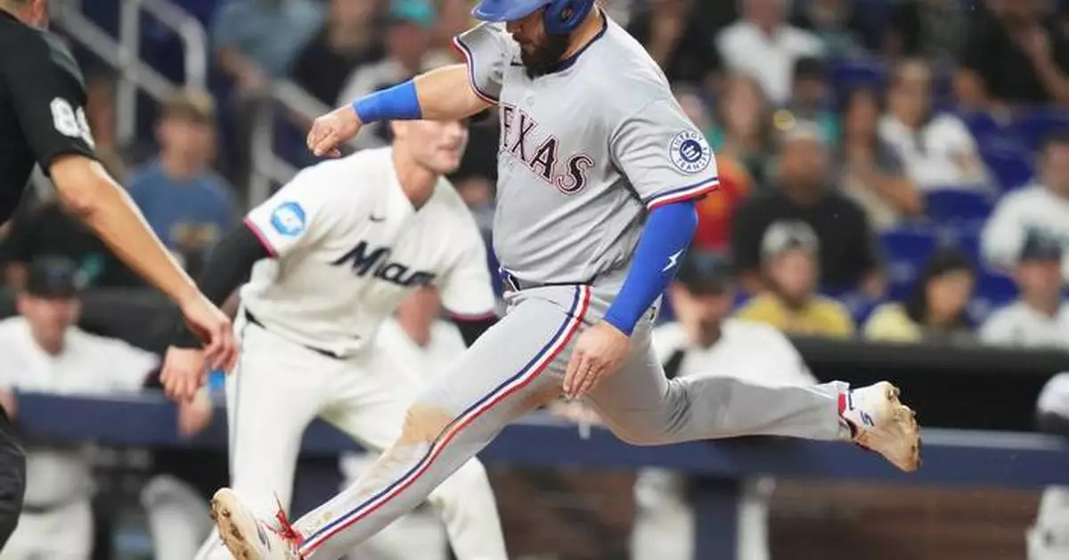 Nimmo's 3 hits, Osuna's go-ahead double lift Rangers to 4-3 win over Marlins