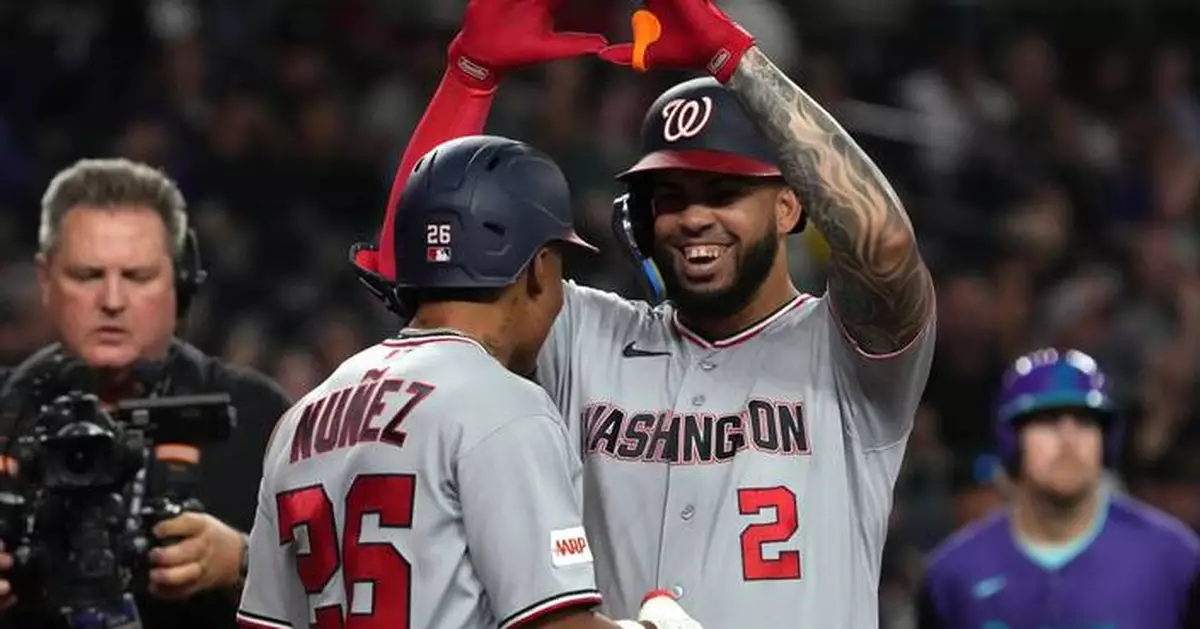 García hits 1st grand slam for his 2nd HR of game in Nationals' 14-1 romp over Diamondbacks