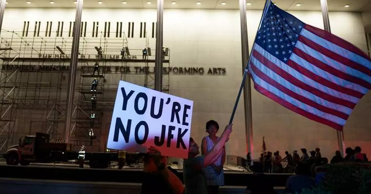 Workers begin removing Trump's name from the Kennedy Center, hours after a court-ordered deadline