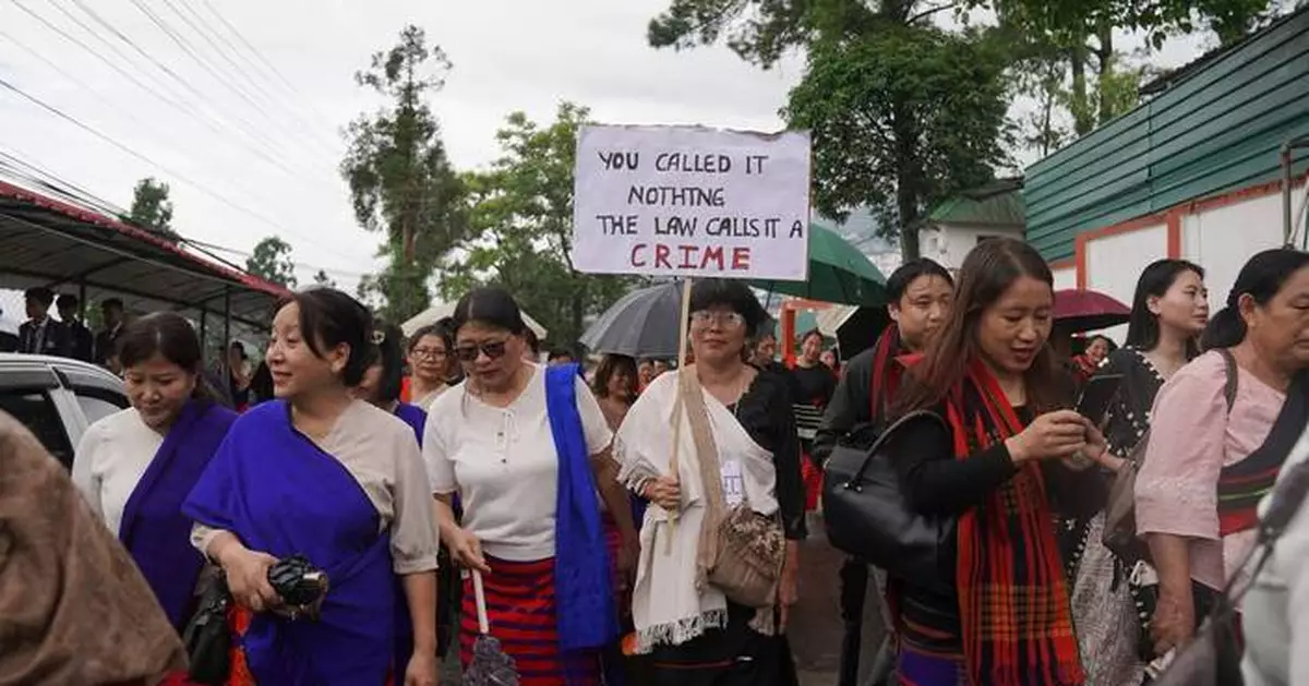 Photos show Nagas protesting against rising cases of sexual violence