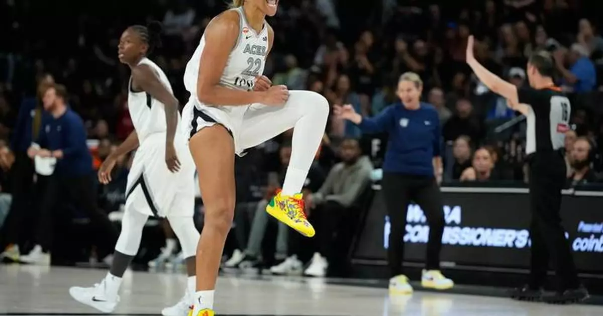 A'ja Wilson leads the Aces past the Lynx 100-97 for West lead in Commissioner's Cup