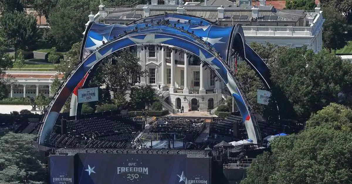 The Latest: Trump celebrates his 80th birthday with Iran deal and UFC cage fight at the White House