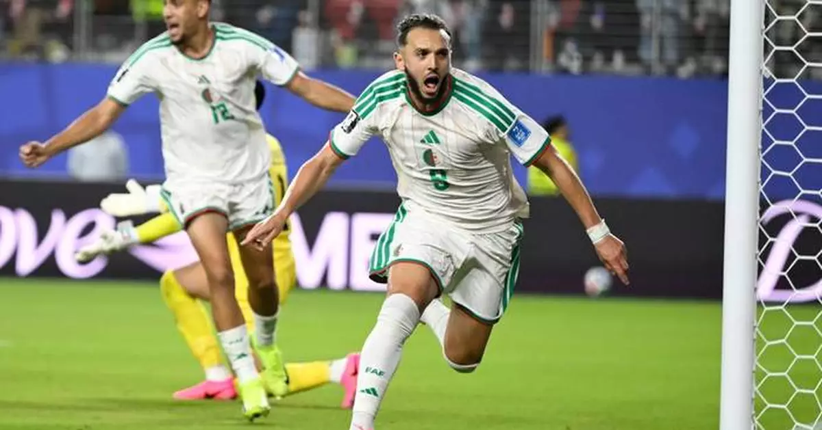 Algeria rallies past Jordan 2-1 for its first win at a World Cup since 2014