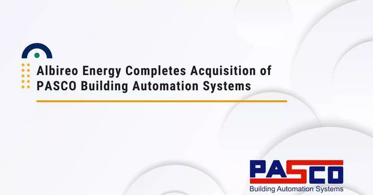 Albireo Energy Completes Acquisition of PASCO Building Automation Systems, Strengthens Presence in Upstate New York