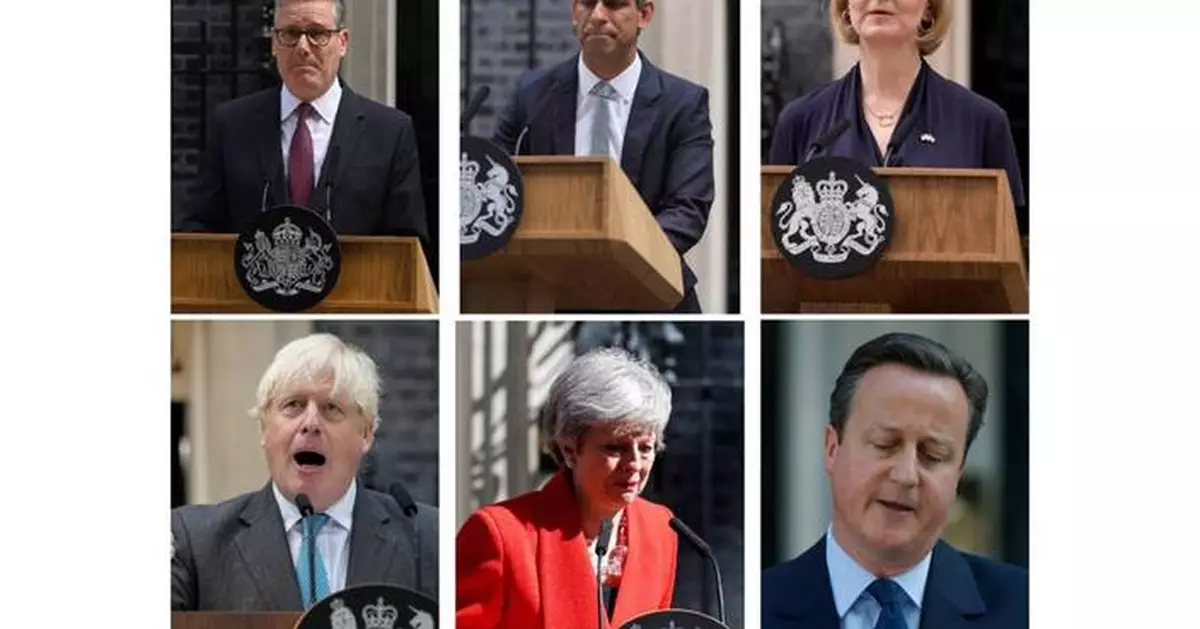 A look at the quick succession of British prime ministers in the past 10 years
