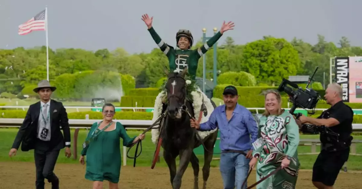 Golden Tempo wins the 158th running of the Belmont Stakes after winning the Kentucky Derby