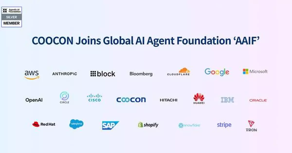 COOCON Joins Global AI Agent Foundation AAIF to Advance AI Agent Payments and MCP-Based Data Business