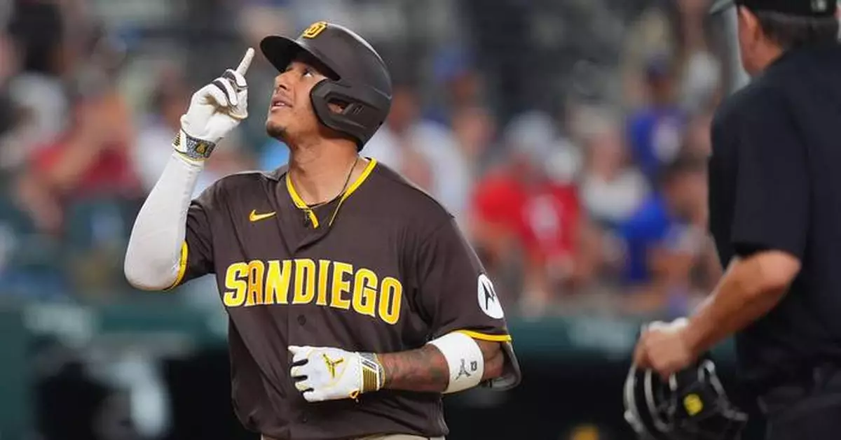 Manny Machado hits a 3-run homer in 10th and has 5 RBIs as Padres beat Rangers 6-4