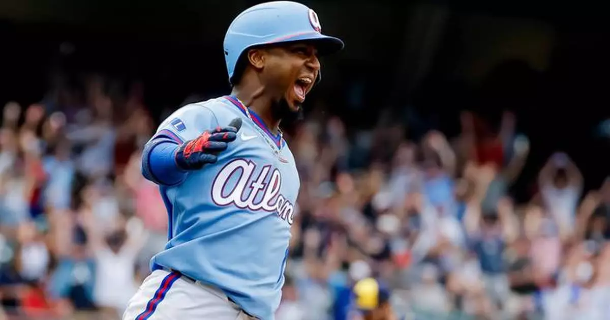 Ozzie Albies hits 2 homers, including walk-off shot in 9th, to lift Braves past Brewers 4-3
